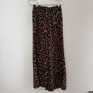 SHEIN Brown Leopard Wide Leg Pants
